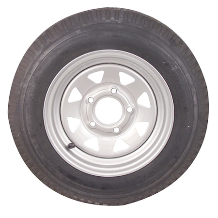 Americana Tire And Wheel 30670 Economy Bias Tire And Wheel 4.80 X 12 B/5-Hole - Galvanized Spoke Rim